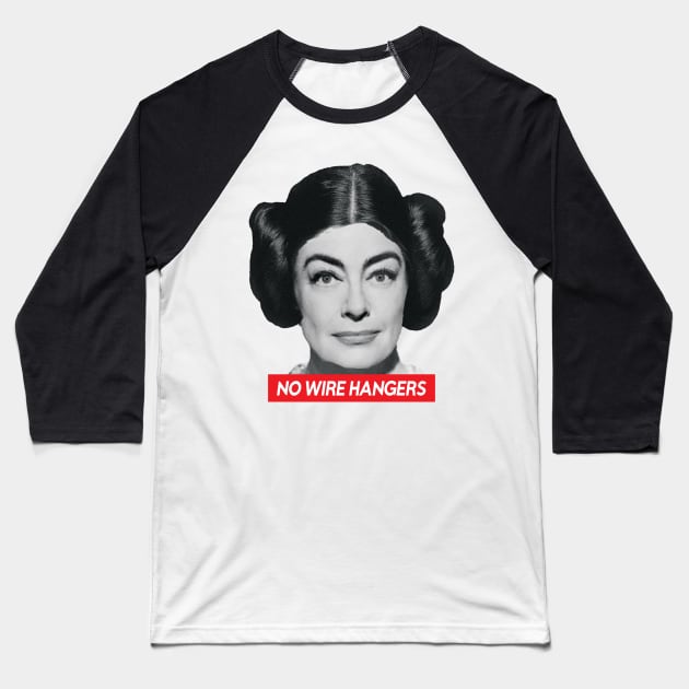 Joan Crawford \\ No Wire Hangers Baseball T-Shirt by Sarah Agalo